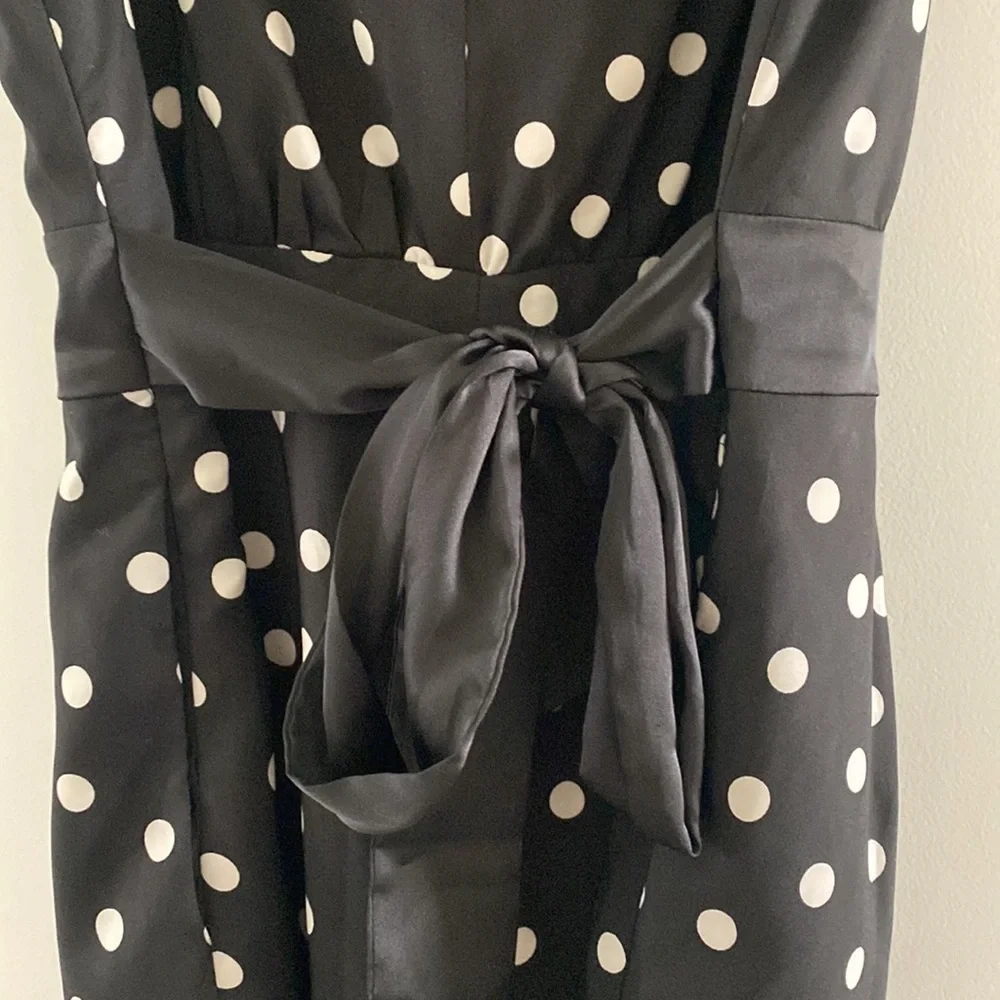 Express Black and White Polka Dot Dress size 6 - Picture 5 of 7